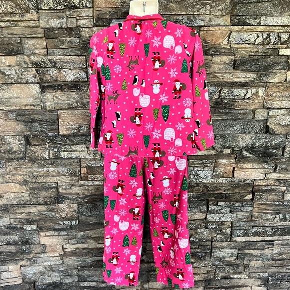 Carter's Pink Pajama Set with Winter Characters - Picture 3 of 8